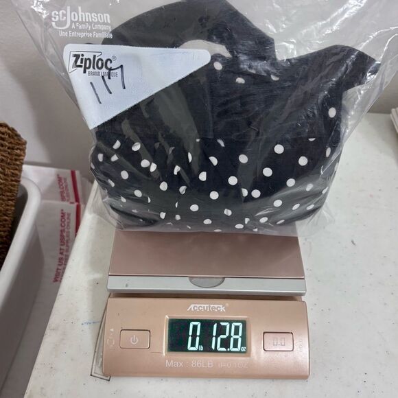 My Michelle Black White Polka Dot Babydoll Dress Y2K Coquette Retro Pinup M - Picture 12 of 12